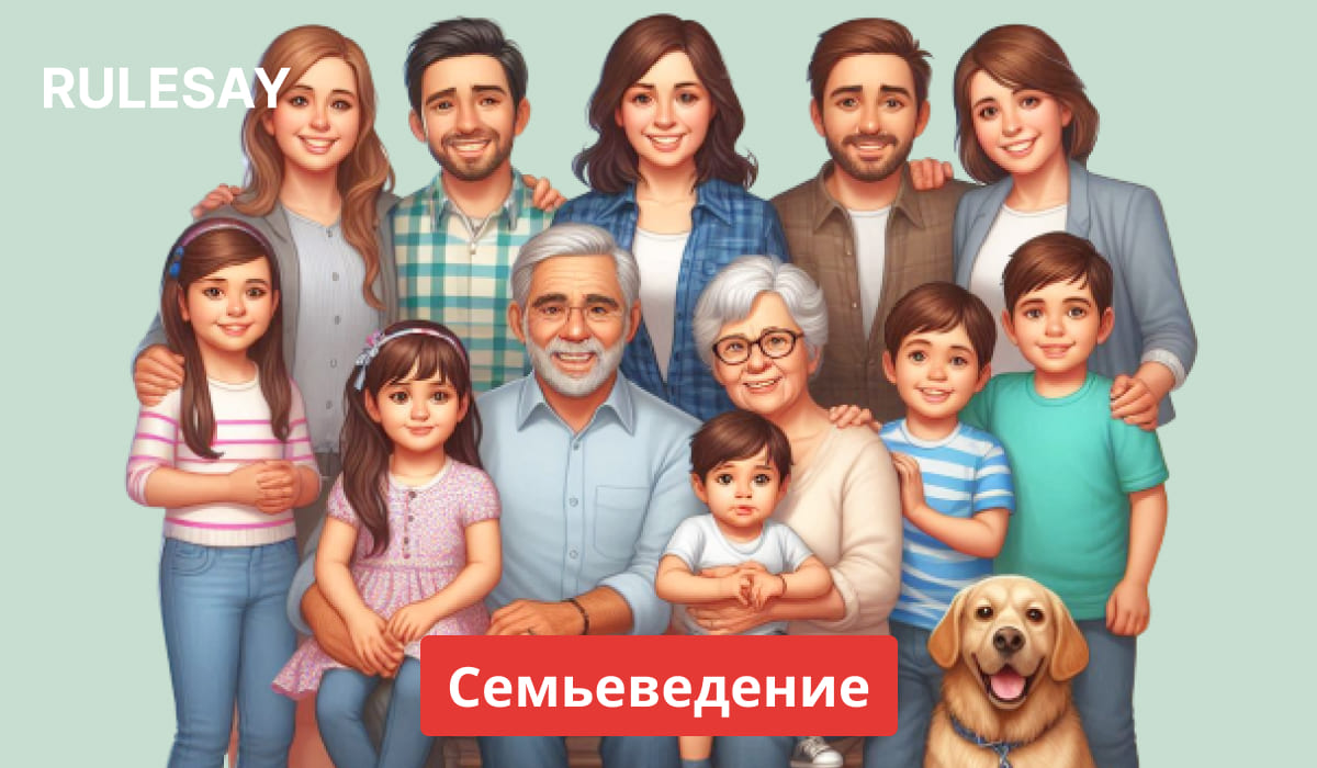 Изображение, посвященное школьному предмету "Семьеведение", который вводится в школах для изучения семейных ценностей и подготовки подростков к семейной жизни.