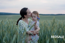 Семейная фотосессия среди пшеничных полей