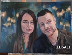 Портрет маслом, размер 50*70. Писала больше месяца. 