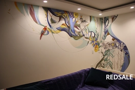 Роспись стен в интерьере по индивидуальному эскизу. Акрил, акриловые маркеры