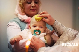 Крещение малыша в храме Всех Святых, г.Минск