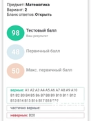 98 баллов - результат ученика при сдаче ЦЭ по математике в 2024 году.