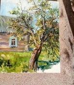 Это этюд с натуры. На 2 часа. Холст масло 30*40.