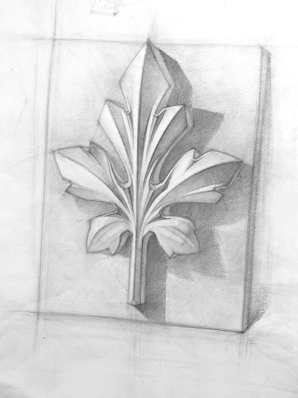 Рисунок гипсовой розетки. Подготовка по академическому рисунку к поступлению в художественные учебные заведения.