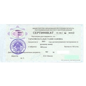 Уровень владения предметом, подтверждённый сертификатом ЦЭ.