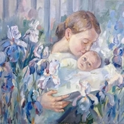 "Материнство" 50*60. Холст масло. Написана за 1месяц.