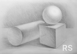 Рисунок для поступающих. Работа ученицы, 9 класс.