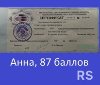 ЦТ 2025 год, Аня написала на 87 баллов. Требования стали жестче, 13 баллов было снято за 2 ошибки!